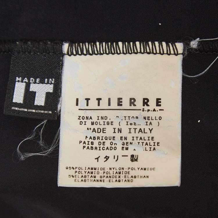 Pre Owned Versace Jeans Couture Black Printed Jersey Top M