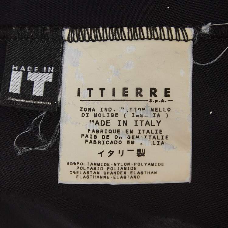 Pre Owned Versace Jeans Couture Black Printed Jersey Top M
