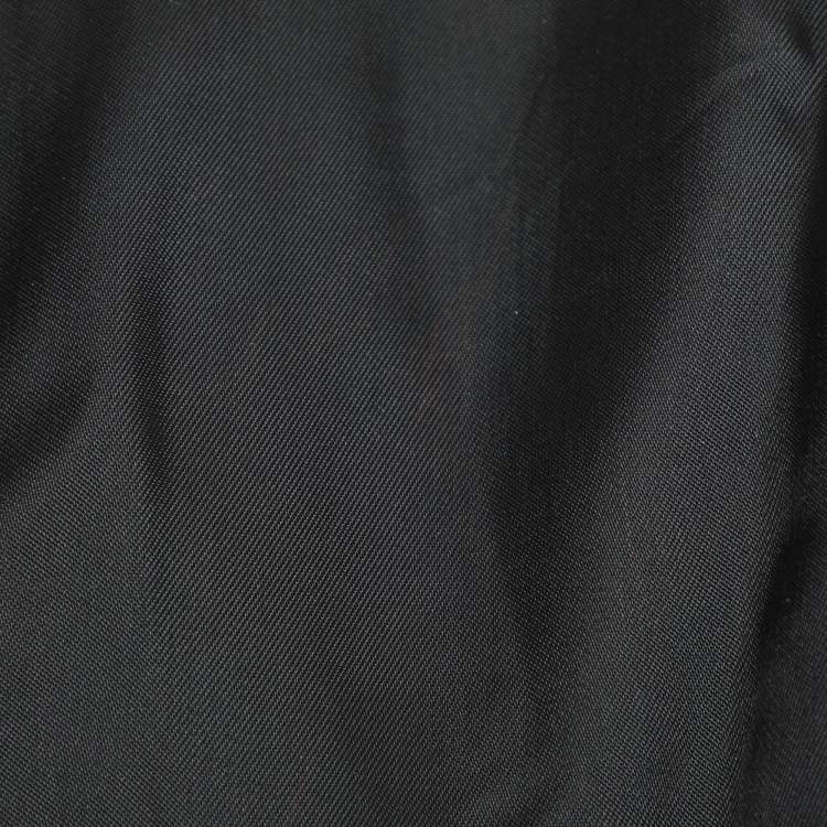 مملوكة مسبقًا Versace Jeans Black Wool Blend and Faux Fur Belted Blazer L