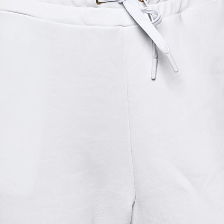 مملوكة مسبقًا Versace Jeans White Logo Printed Cotton Joggers M