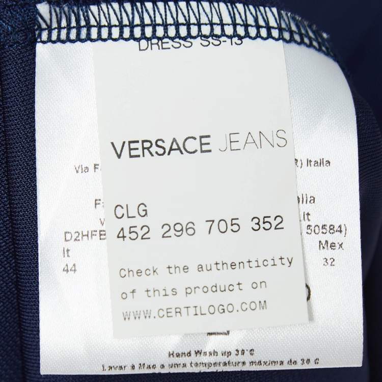 مملوكة مسبقًا Versace Jeans Navy Blue Jersey Mini Dress M 