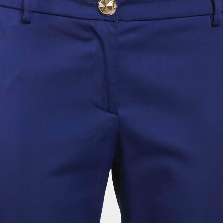 Pre Owned Versace Jeans Blue Stretch Cotton Skinny Pants M