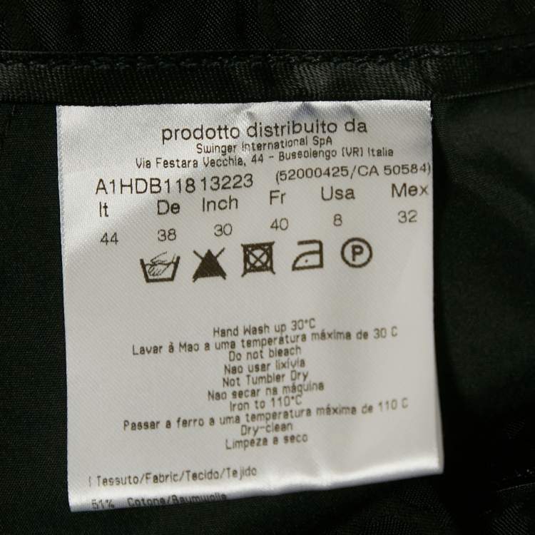 Pre Owned Versace Jeans Black Jacquard Cotton Blend Trousers M