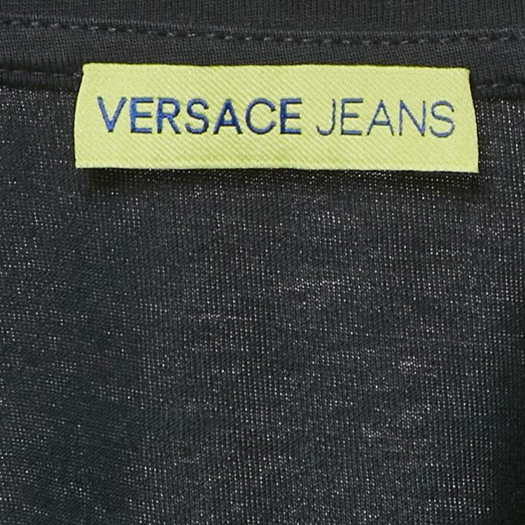 Pre Owned Versace Jeans Black Cotton T-Shirt L