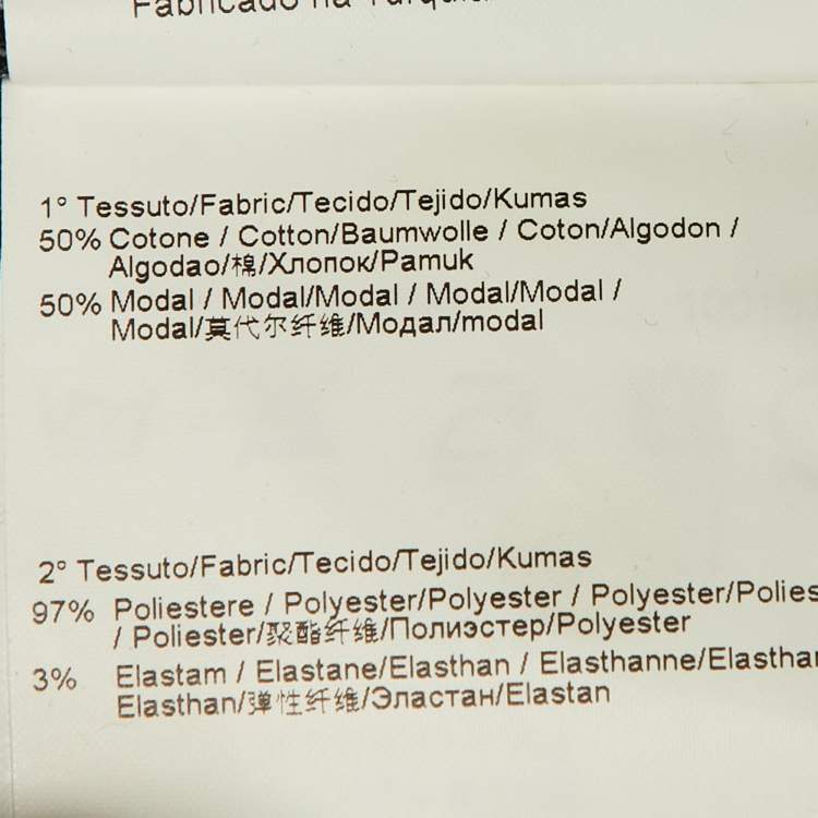 Pre Owned Versace Jeans Black /White Printed Jersey Mini Dress M