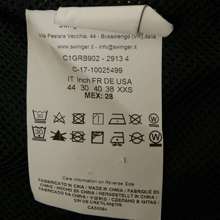 Pre Owned Versace Jeans Black Side Stripe Synthetic Zip-Up Jacket M