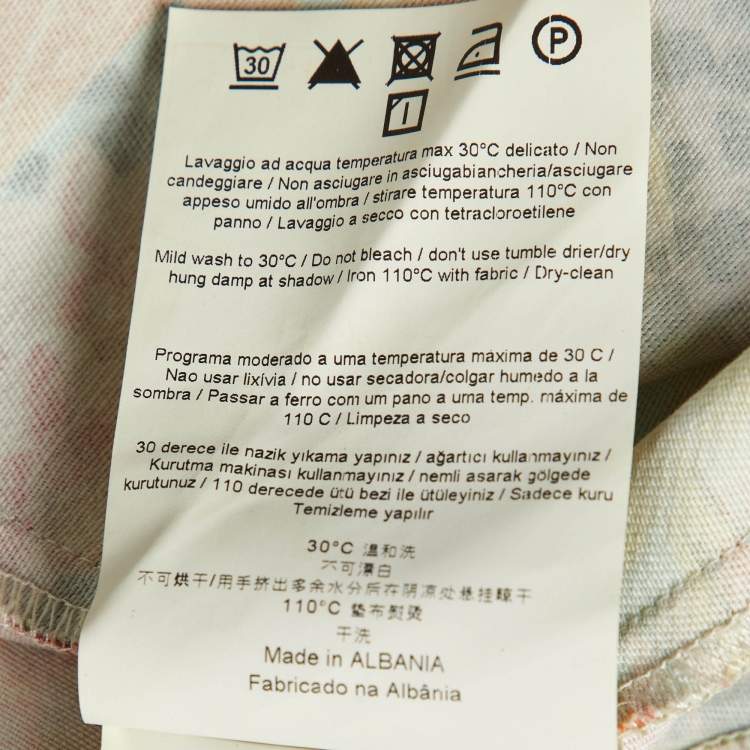 Pre Owned Versace Jeans Multicolor Floral Print Cotton Mini Skirt L