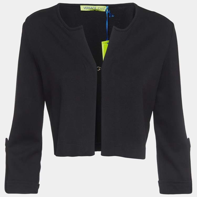 Pre Owned Versace Jeans Black Knit Shrug S