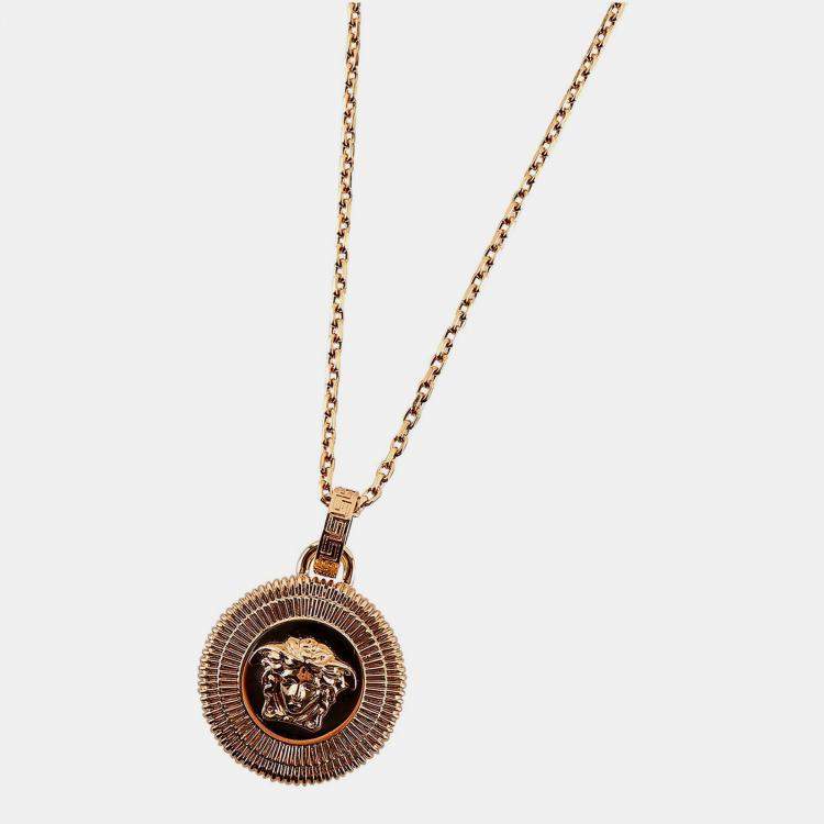 Pre Owned Versace Gold Medusa Necklace