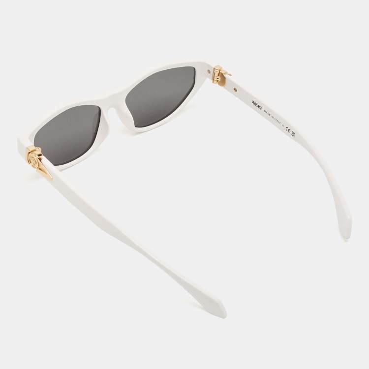Pre Owned Versace White/Black MOD. 4491-U Cat Eye Sunglasses