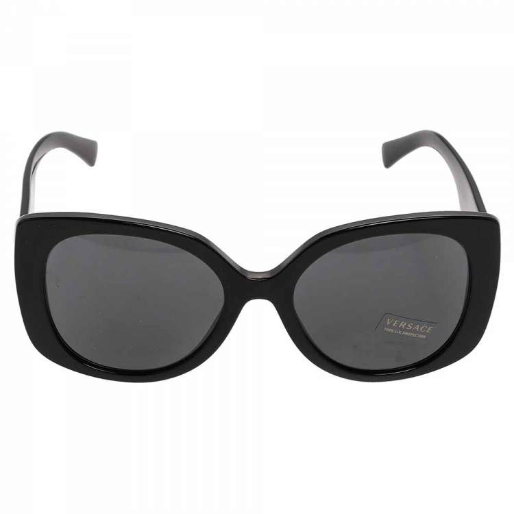 Pre Owned  Versace Medusa Black Medusa Icon Squared Sunglasses
