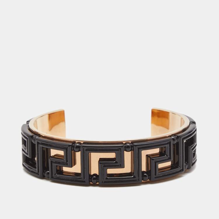 Pre Owned Versace Greca Two Tone Bracelet