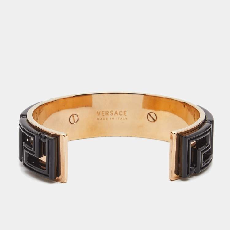 Pre Owned Versace Greca Two Tone Bracelet