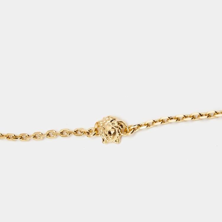 Pre Owned Versace Medusa Gold Tone Necklace