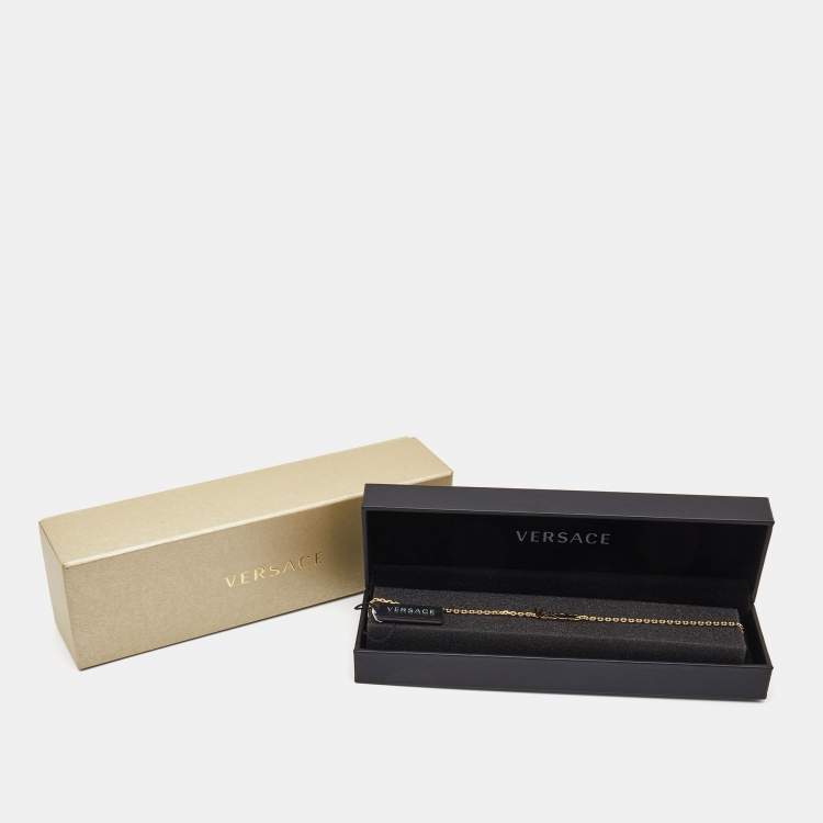 Pre Owned Versace Medusa Gold Tone Necklace