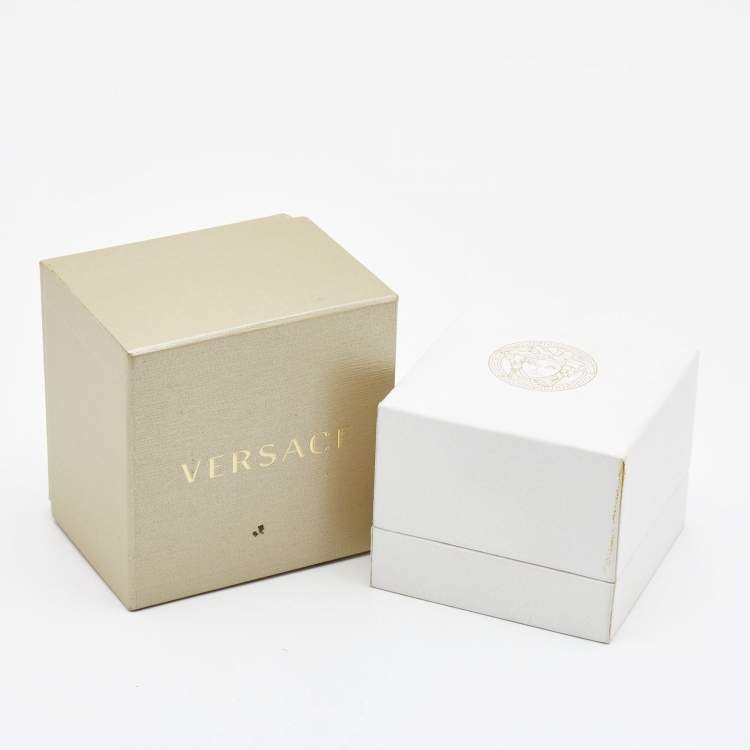Pre Owned Versace Logo Medusa Two Tone Metal Pin