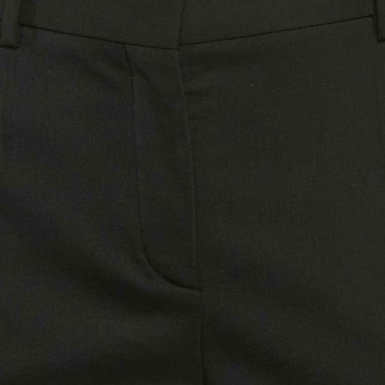 Pre Owned Versace Black Wool Blend Tailored Trousers S