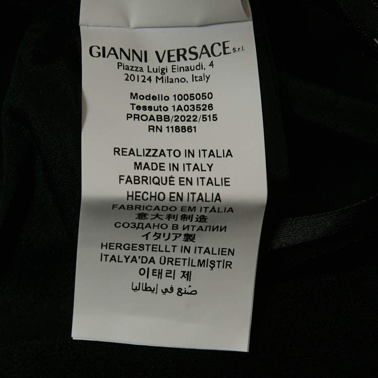 Pre Owned Versace Pink/Black Silk and Crepe Mixed Media Halter Neck Mini Dress S