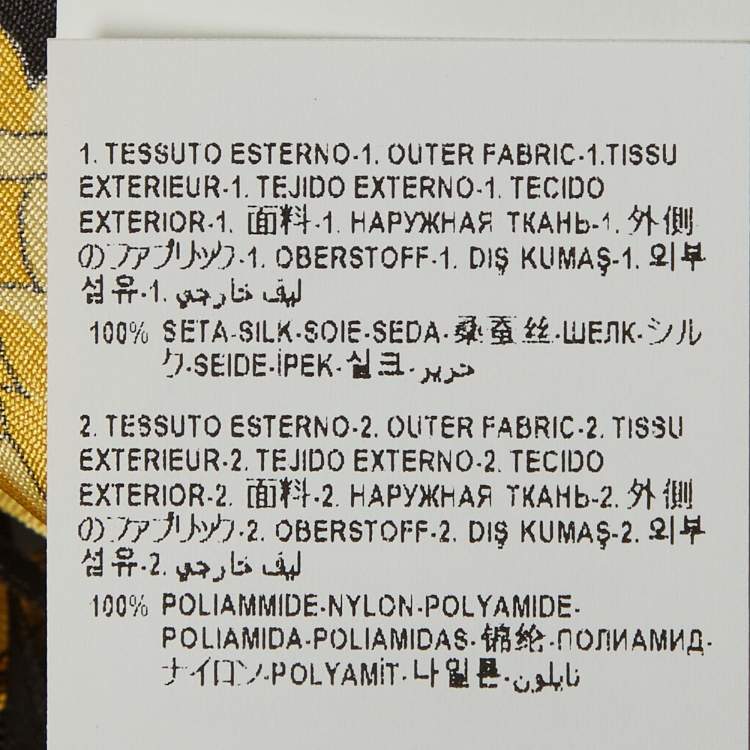 Pre Owned Versace Black/Yellow Barocco Print Silk Camisole S