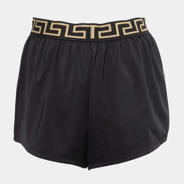 Pre Owned Versace Black Medusa Waistband Swim Shorts XXL