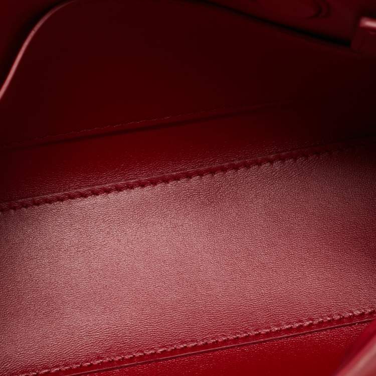 Pre Owned Versace Red Leather Medusa 95 Tote
