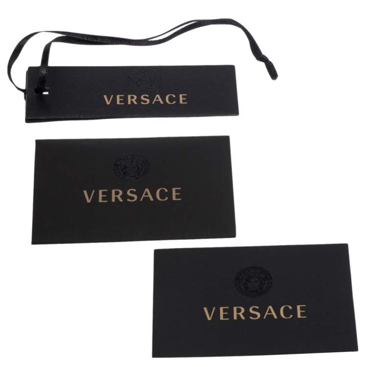 مملوكة مسبقًا Versace Black/Yellow Baroque Print Leather Icon Shoulder Bag