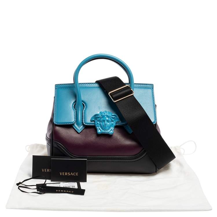Pre Owned Versace Tri Color Leather Palazzo Empire Tote