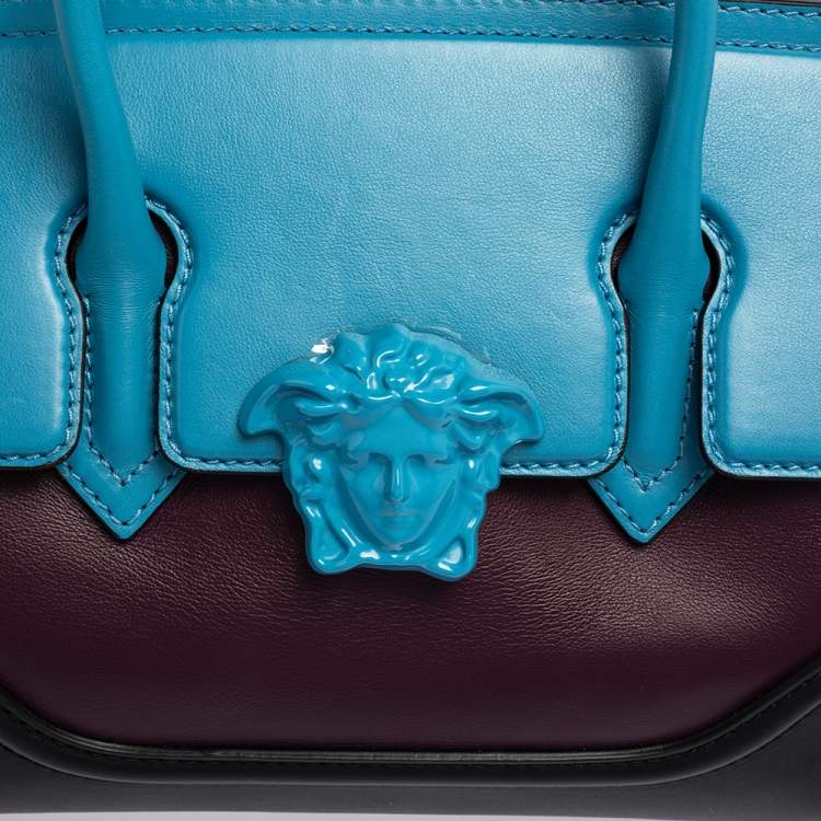 Pre Owned Versace Tri Color Leather Palazzo Empire Tote