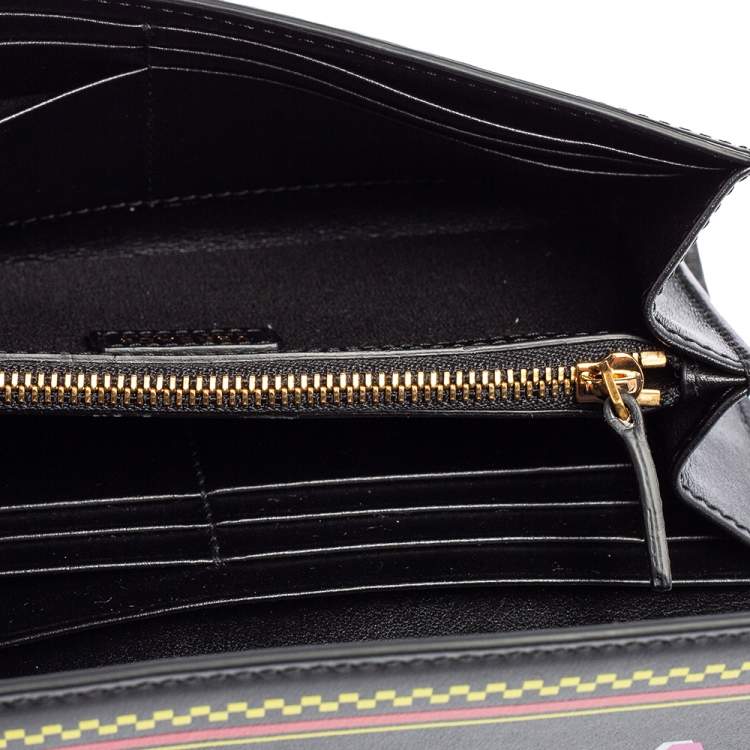 Coach Bi-fold Long Wallet Black 12134 Glovetanned Leather Coach Flap  Women's Turn Lock Auction