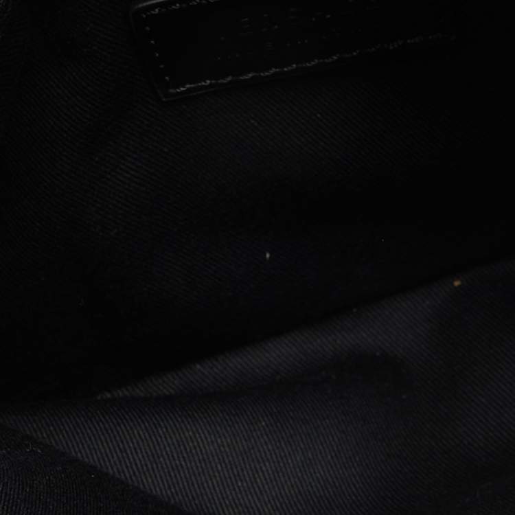 Pre Owned Versace Black/Gold Baroque Medusa Print Nylon Wristlet Pouch