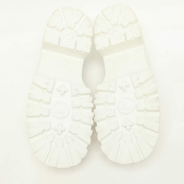 Pre Owned Versace White Leather Medusa Loafers Size 39.5
