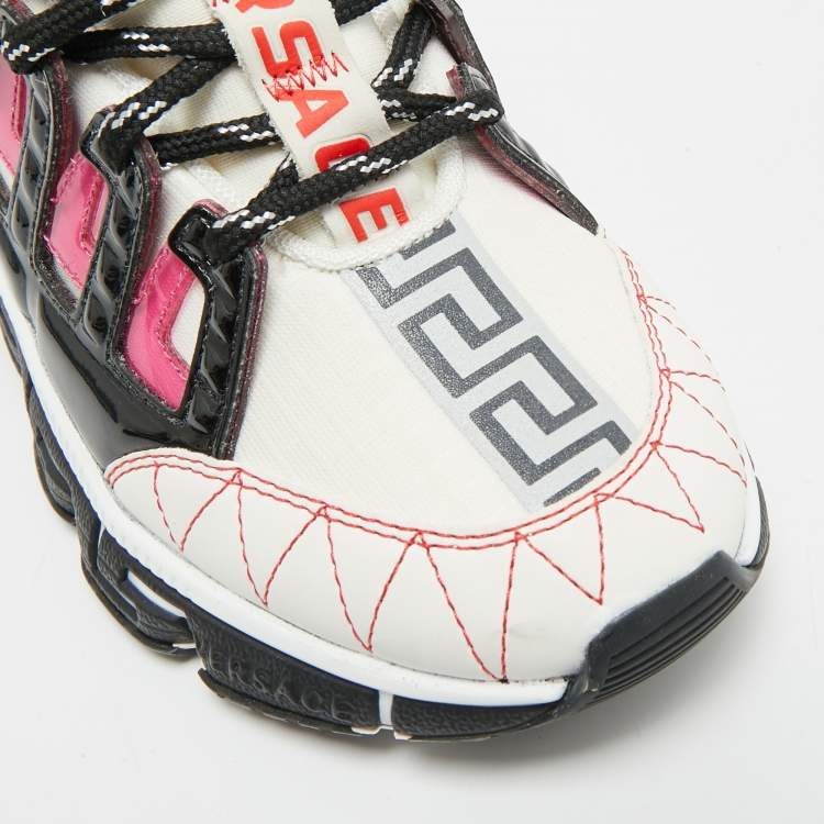 Pre Owned Versace Trigreca Size 36 Multicolor Leather and Rubber Low Top Sneakers