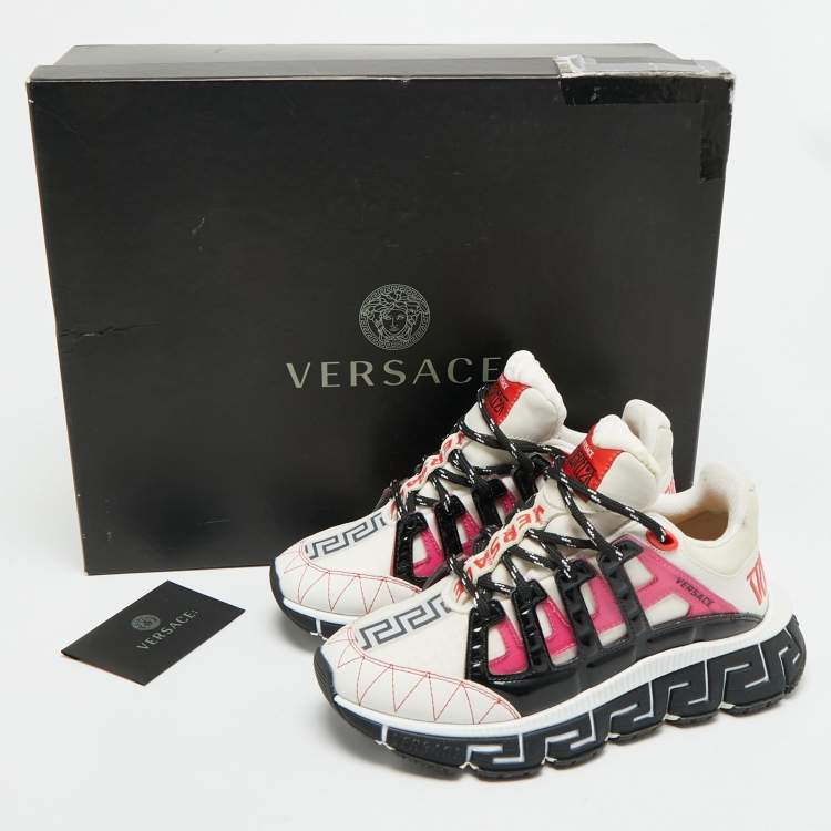 Pre Owned Versace Trigreca Size 36 Multicolor Leather and Rubber Low Top Sneakers