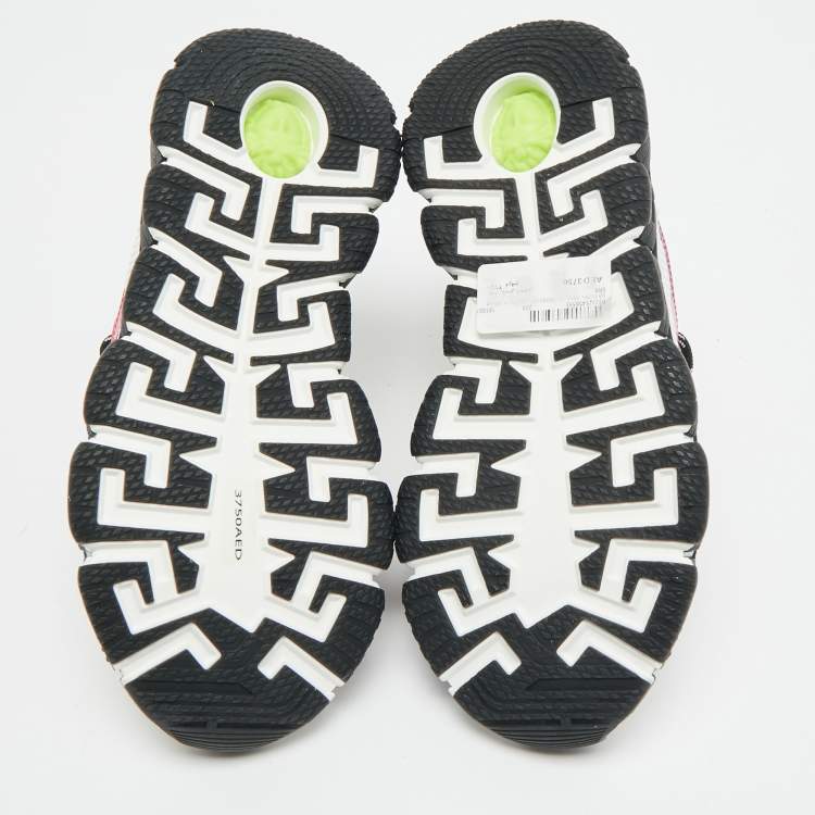 Pre Owned Versace Trigreca Size 36 Multicolor Leather and Rubber Low Top Sneakers