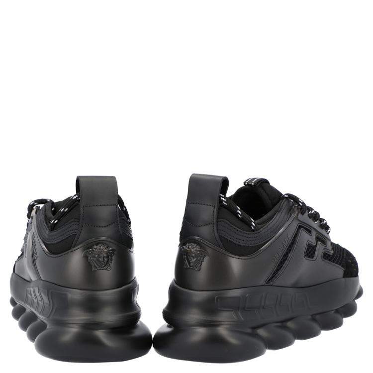 Pre Owned Versace Black Chain Reaction Women's Sneakers Size EU 39.5