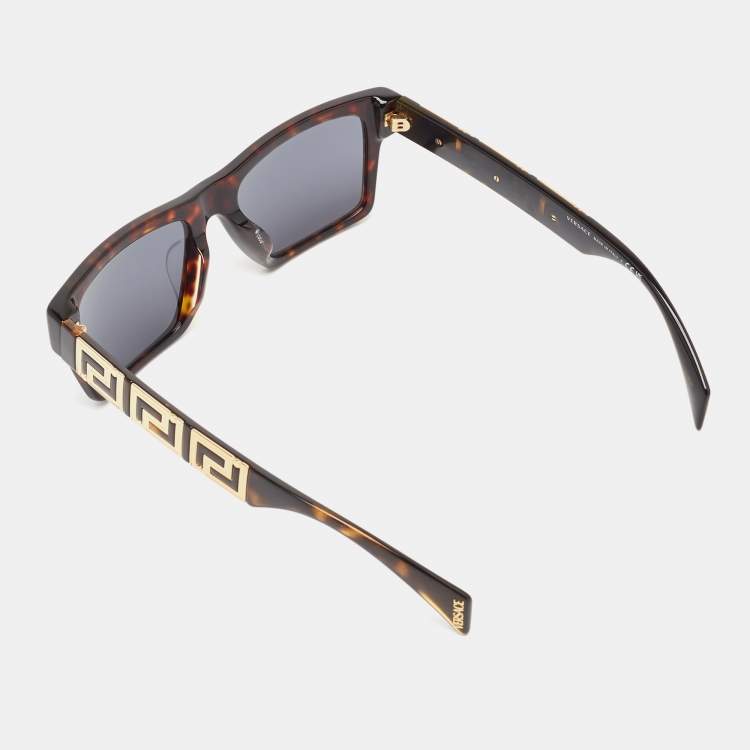 Pre Owned Versace Dark Brown MOD. 4445-F Square Sunglasses
