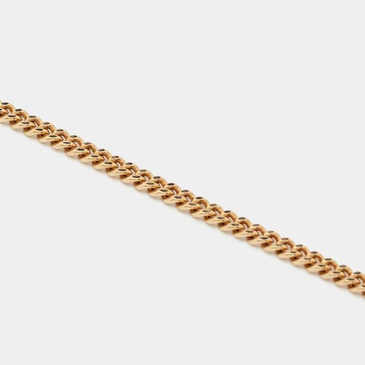 Pre Owned Versace Medusa Enamel Crystals Gold Tone Tassel Necklace