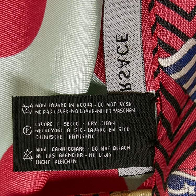 Pre Owned Versace Multicolor Printed Silk Scarf 