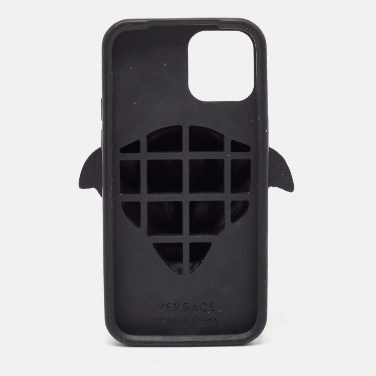 Pre Owned Versace Black Rubber La Medusa iPhone 12/12 Pro Cover