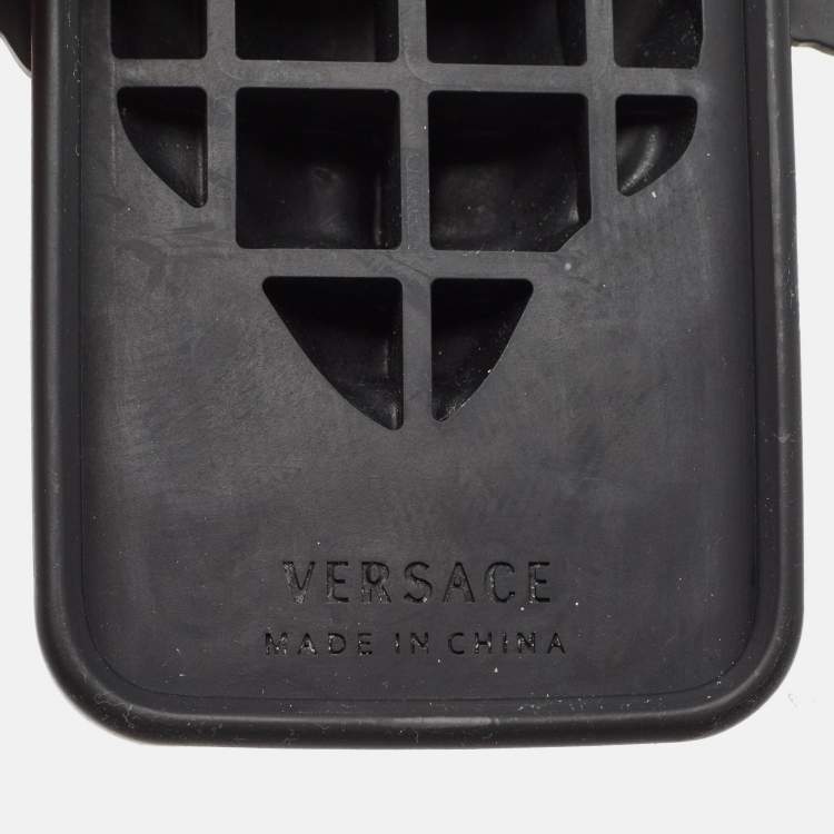 Pre Owned Versace Black Rubber La Medusa iPhone 12/12 Pro Cover