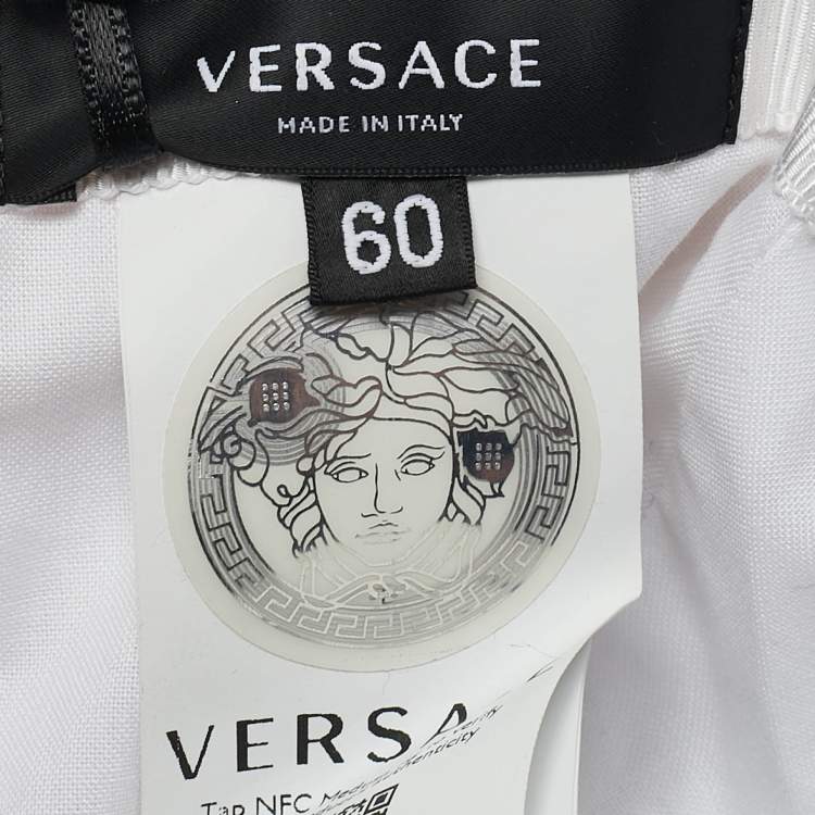 Pre Owned Versace White Printed Trésor de la Mer Cap