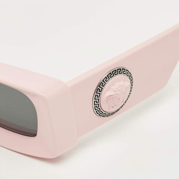 مملوكة مسبقًا Versace Pink/Black MOD 4474 U Medusa Rectangle Sunglasses
