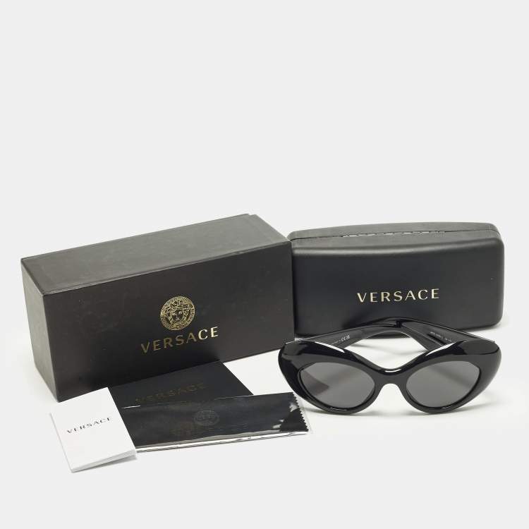 Pre Owned Versace Black MOD 4456 Frame Cat Eye Sunglasses