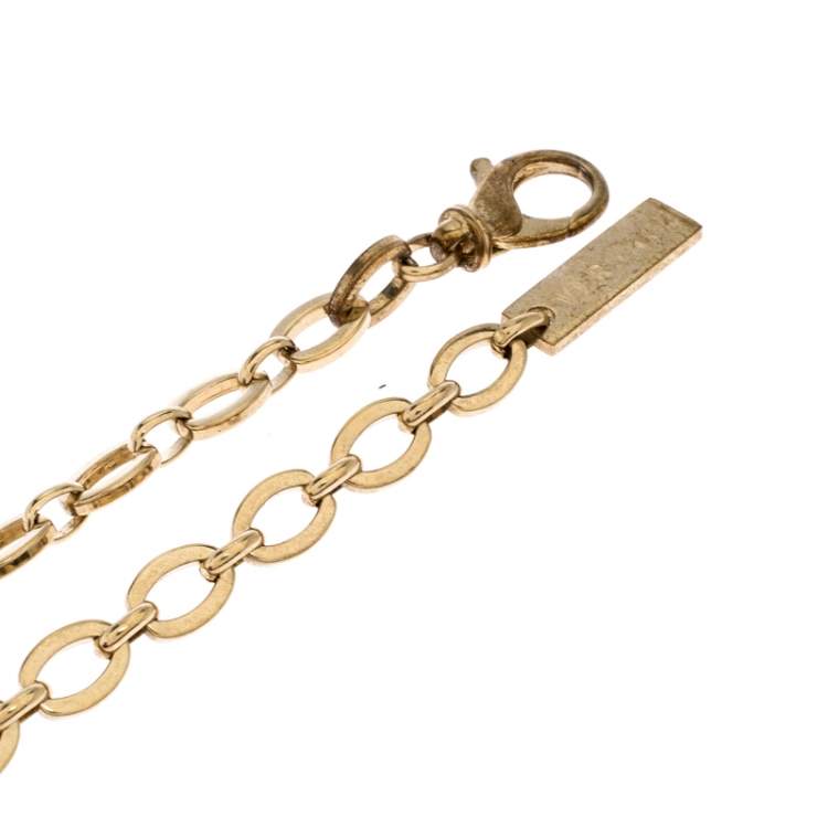 Pre Owned Versace Medusa Medallion Gold Tone Chain Link Belt