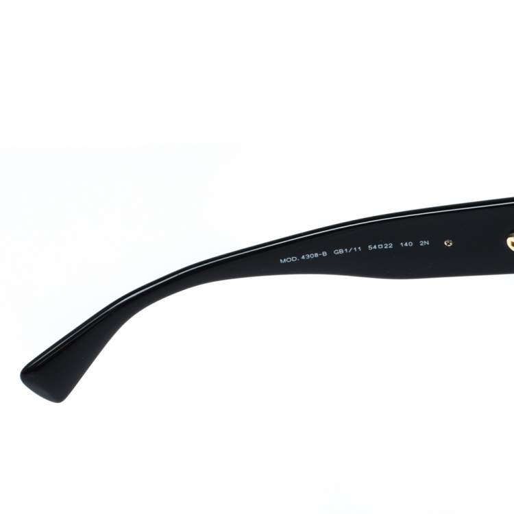 Pre Owned Versace Black Crystal Studded/Grey Gradient 4308-B Cat Eye Sunglasses