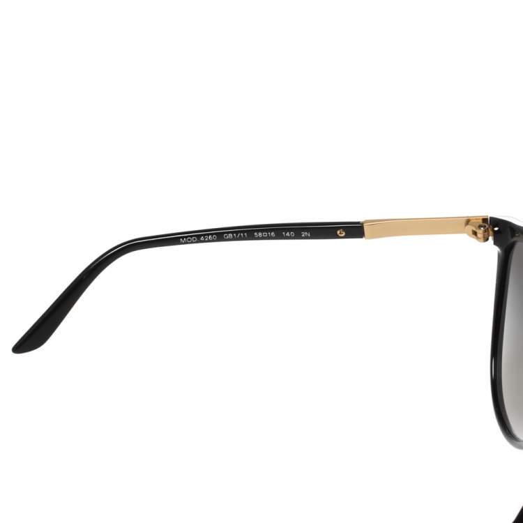 Pre Owned Versace Gold/Black MOD 4260 Cat Eye Gradient Sunglasses