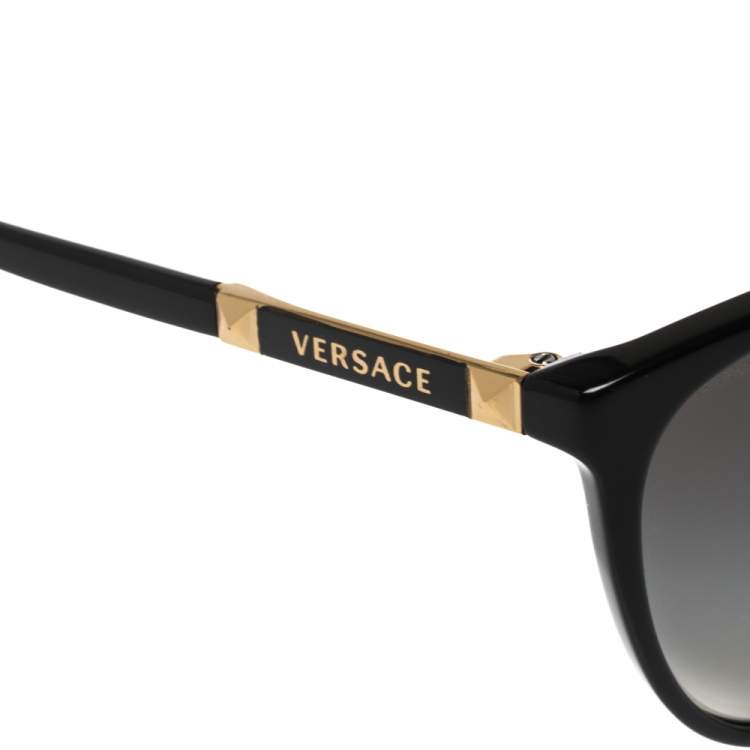 Pre Owned Versace Gold/Black MOD 4260 Cat Eye Gradient Sunglasses