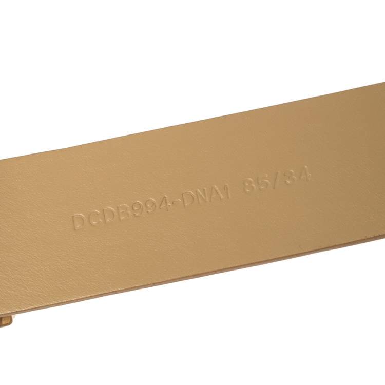 Pre Owned Versace Beige Leather Bow Detail Belt 85CM