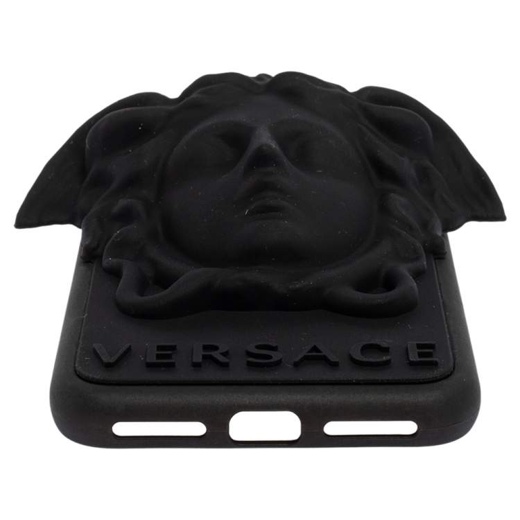 Pre Owned Versace Black Silicone Medusa iPhone X Cover