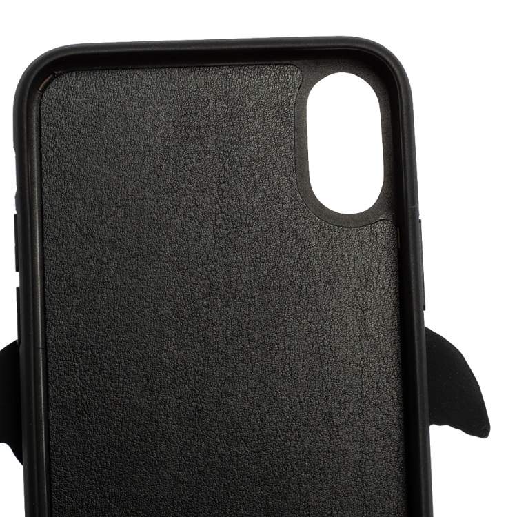 Pre Owned Versace Black Silicone Medusa iPhone X Cover